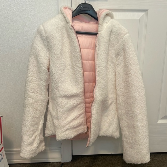 Reversible Teddy and Pink Puffer Jacket - Picture 2 of 2